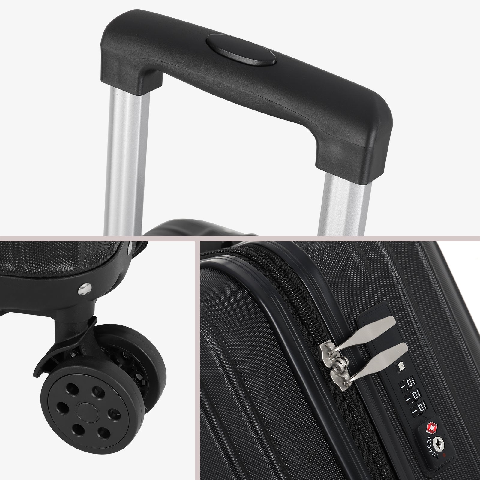 Black Luggage Set - Black Suitcase Set – Hikolayae